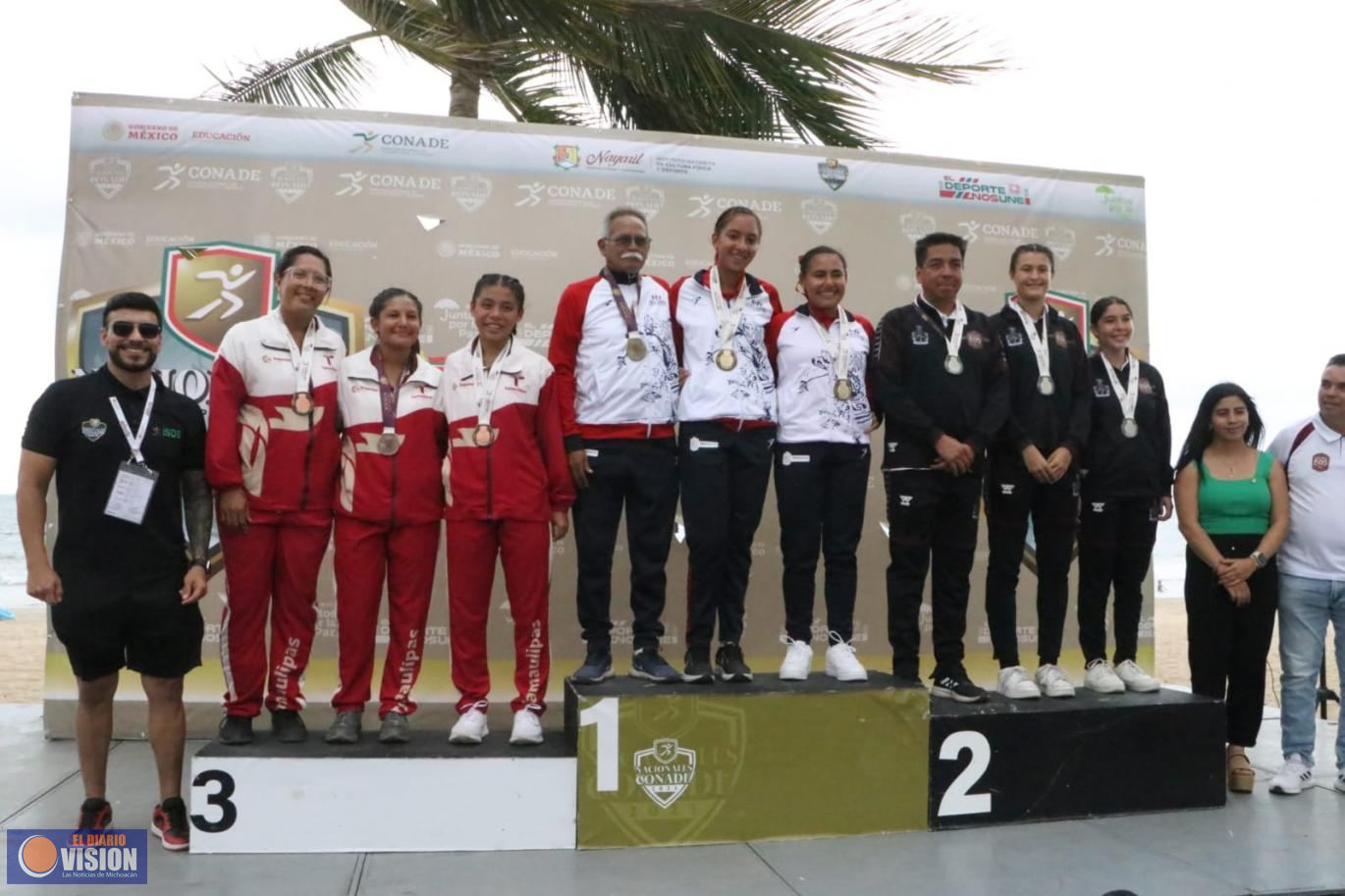 Logra Michoacán bicampeonato en voleibol de playa de los Nacionales Conade 2023