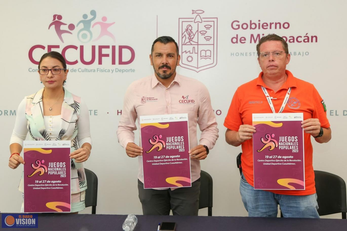Michoacán será sede de los Juegos Nacionales Populares 2023