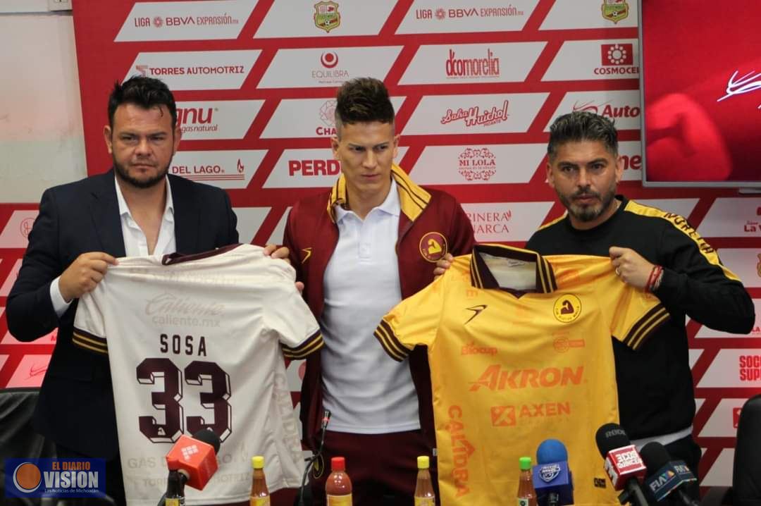 Sebastián Sosa es presentado como nuevo jugador del Atlético Morelia