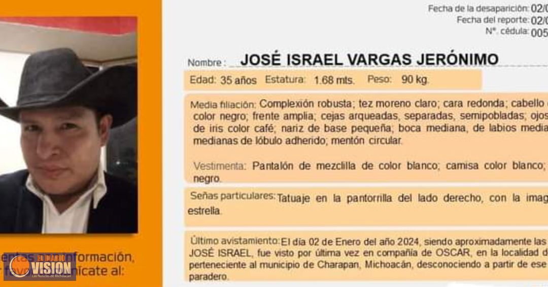 Intensifica FGE búsqueda de comuneros de Cherán,José Israel Vargas Jerónimo y Oscar Vargas Campos