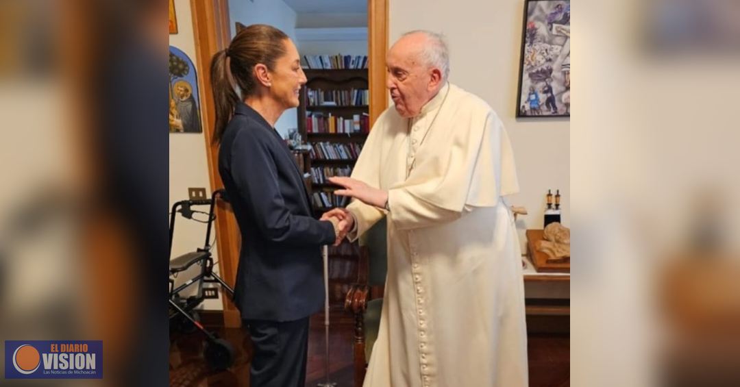 Papa Francisco, recibe a Sheinbaum, en audiencia privada