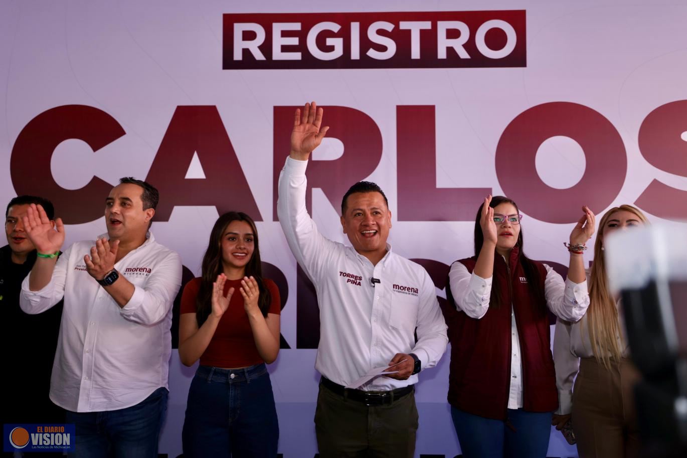 Registran a Carlos Torres Piña como candidato de Morena a la presidencia municipal de Morelia 