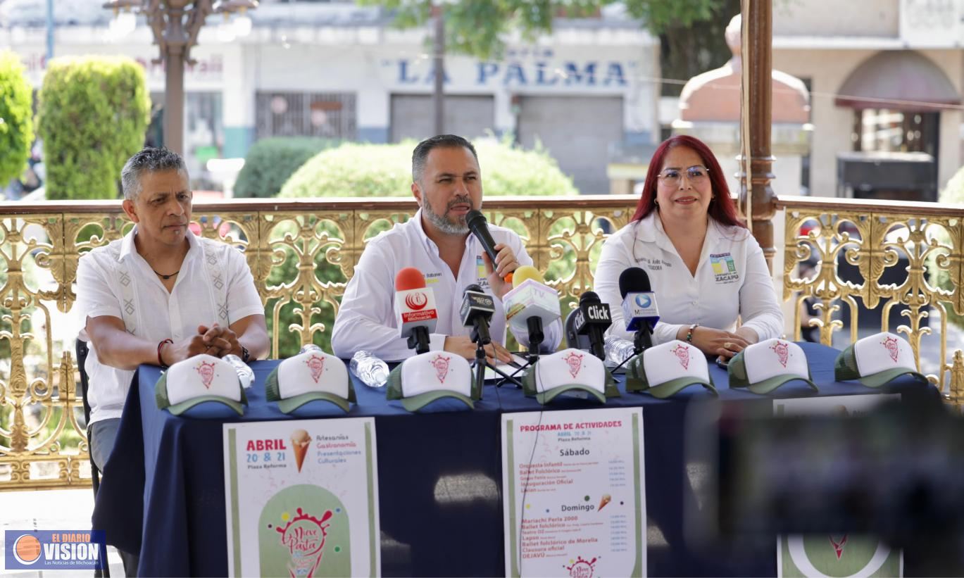 Presenta el Alcalde León Balbanera, el Séptimo Festival de la Nieve de Pasta en Zacapu