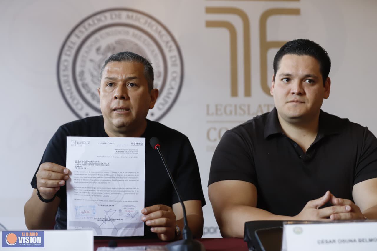 Barragán solicita licencia temporal y garantiza continuidad del trabajo legislativo