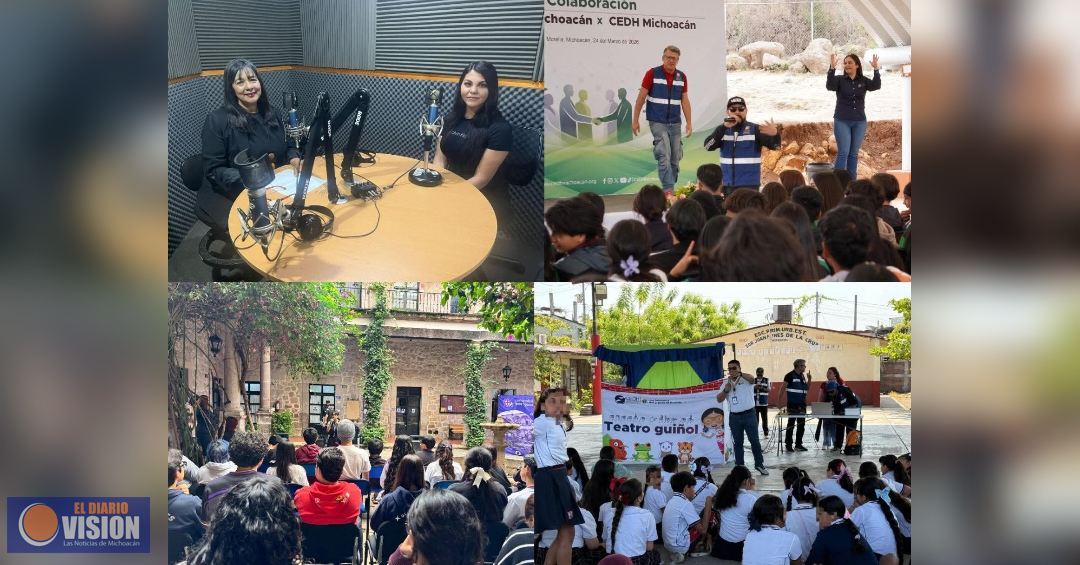 Abril registra cifra histórica de participación, capacitación y divulgación de la CEDH Michoacán