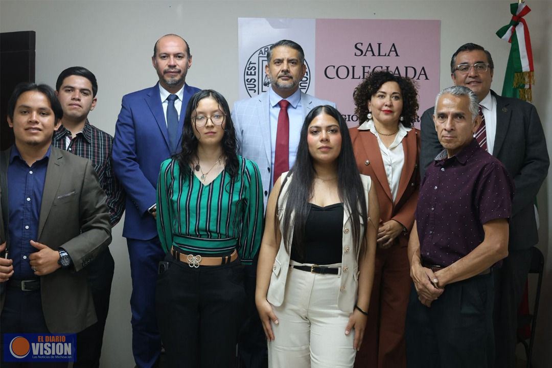 Estudiantes de Derecho realizan visita guiada a Salas Colegiada Civil y Unitaria Penal de Zitácuaro