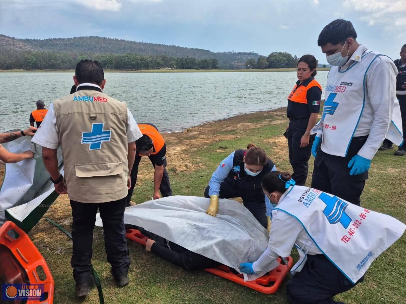 Recuperan cuerpos de dos estudiantes que murieron ahogados en la presa de Cointzio, en Morelia