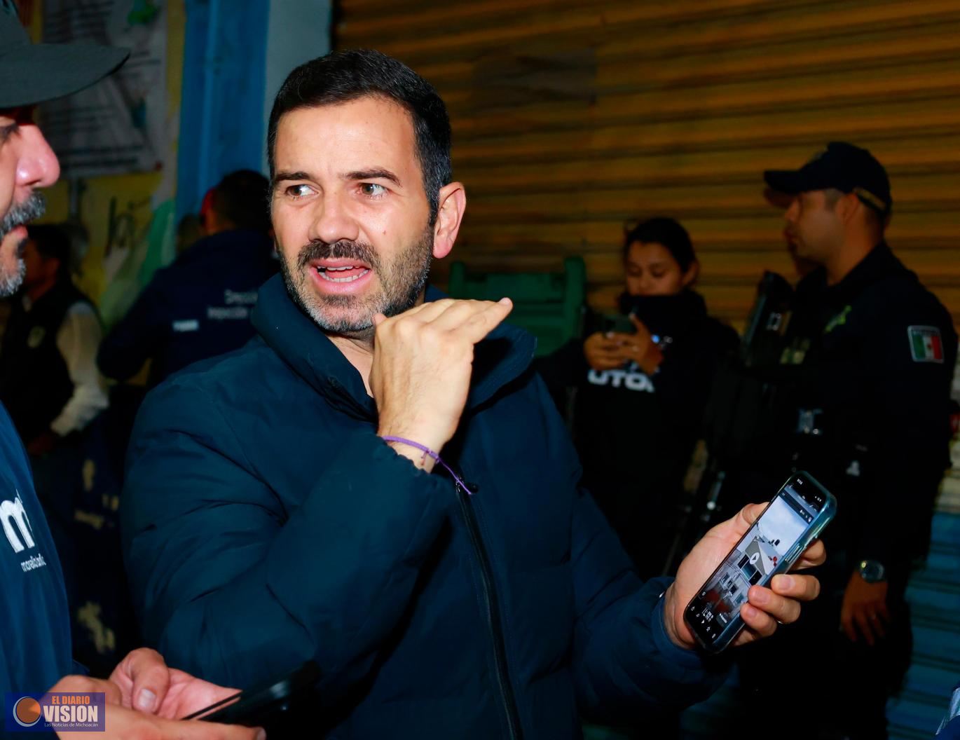 Encabeza Yankel Benítez operativo de orden en Central de Abastos