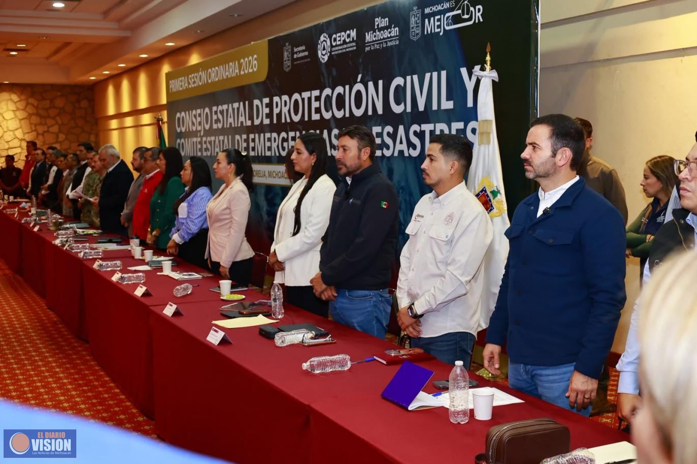 Yankel Benítez participa en instalación del Consejo Estatal de Protección Civil