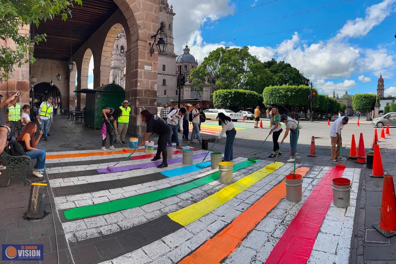 Sedum realiza balizamiento con temática ‘Pride’ en avenida Madero