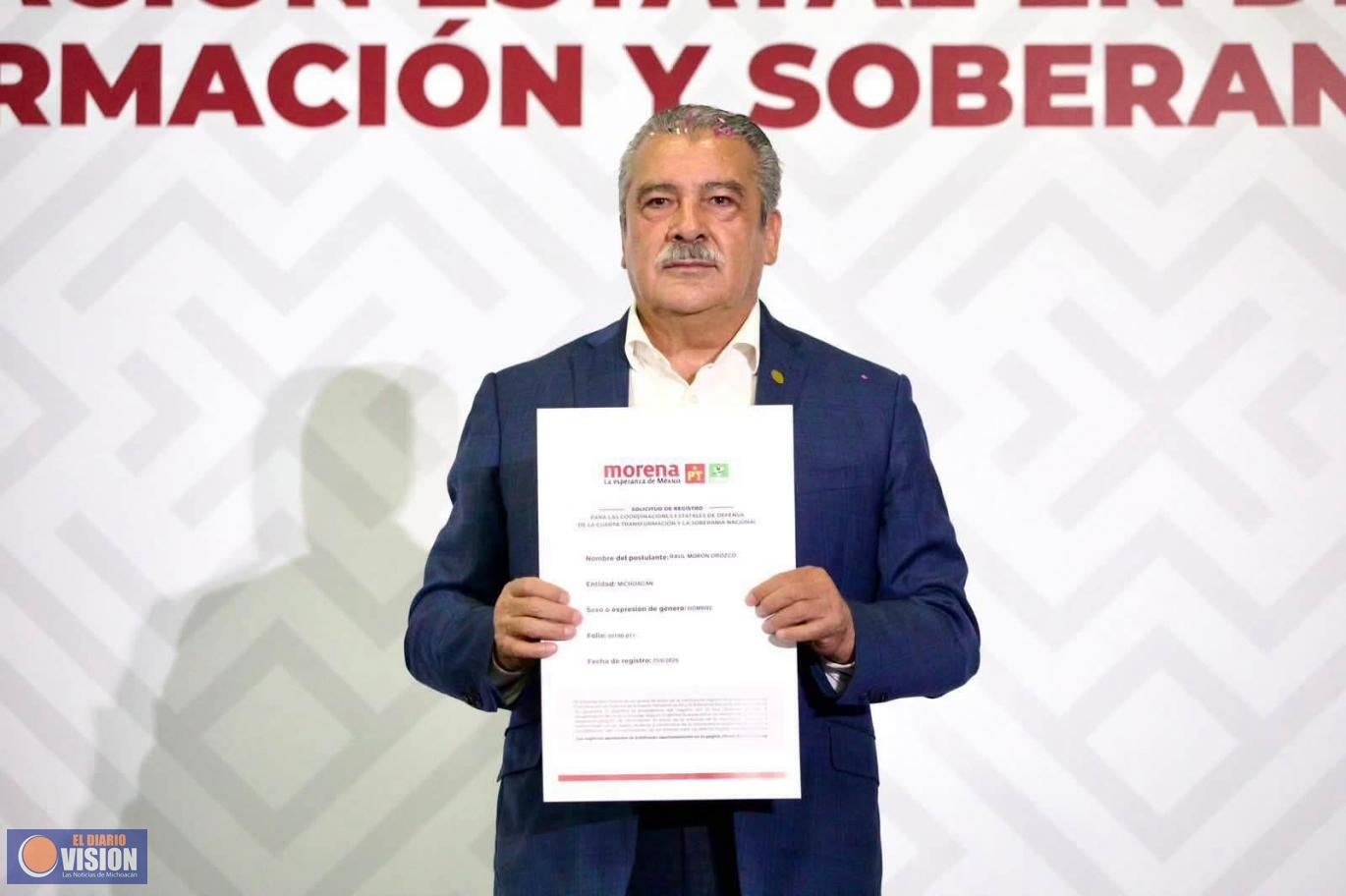Morón, único respaldado como aspirante por Morena y el PT en Michoacán
