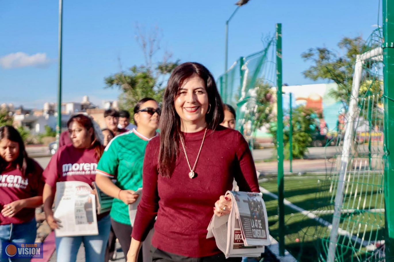 Gaby Molina llama a recibir y fortalecer en Michoacán a Claudia Sheinbaum