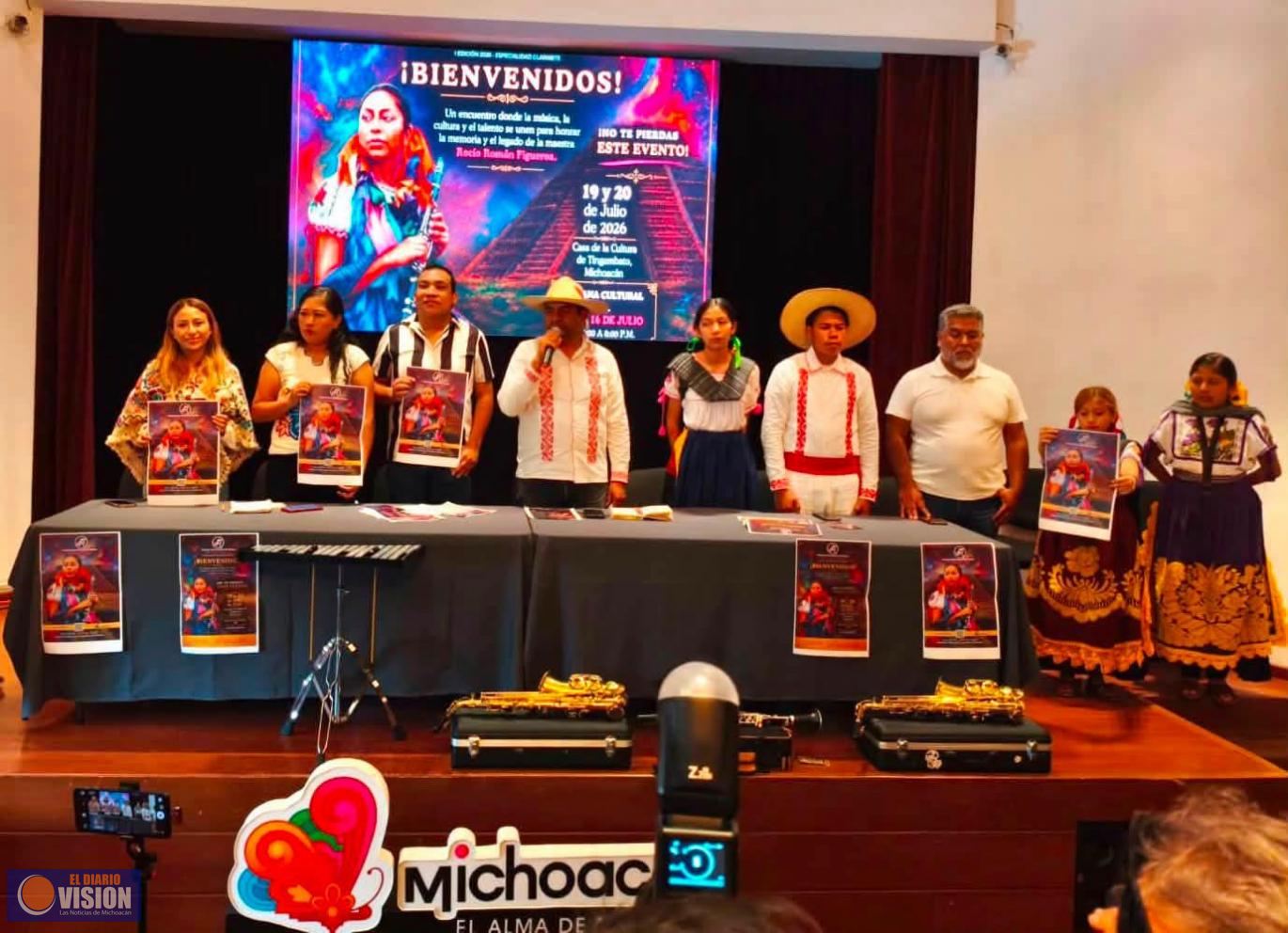 Tingambato, celebra su Primer Festival Internacional de Música dedicado al clarinete