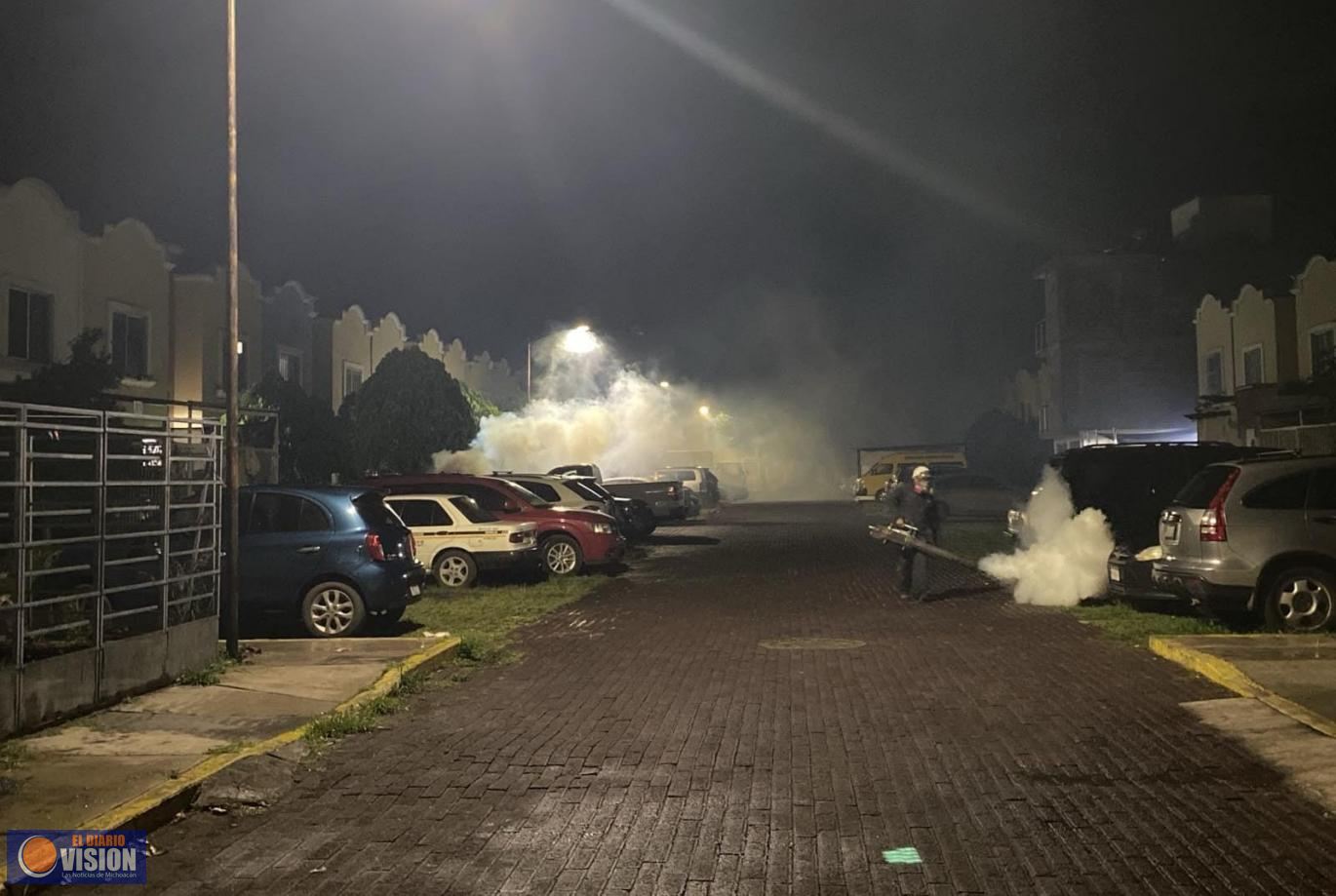 Aplica Gobierno de Morelia tres ciclos de fumigación en Hacienda Tiníjaro