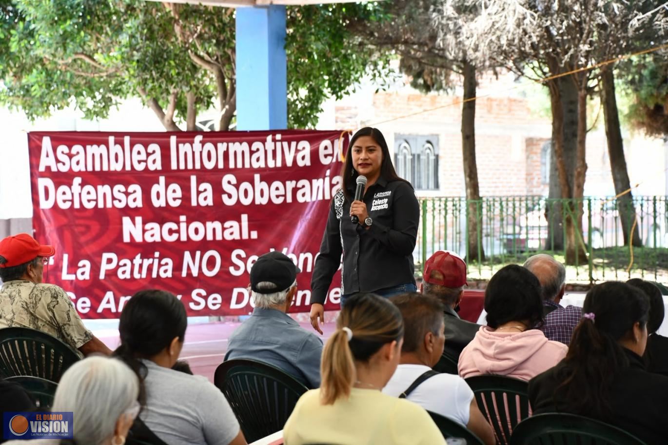 En Zacapu, Celeste Ascencio llama a fortalecer la unidad y no caer en la desinformación