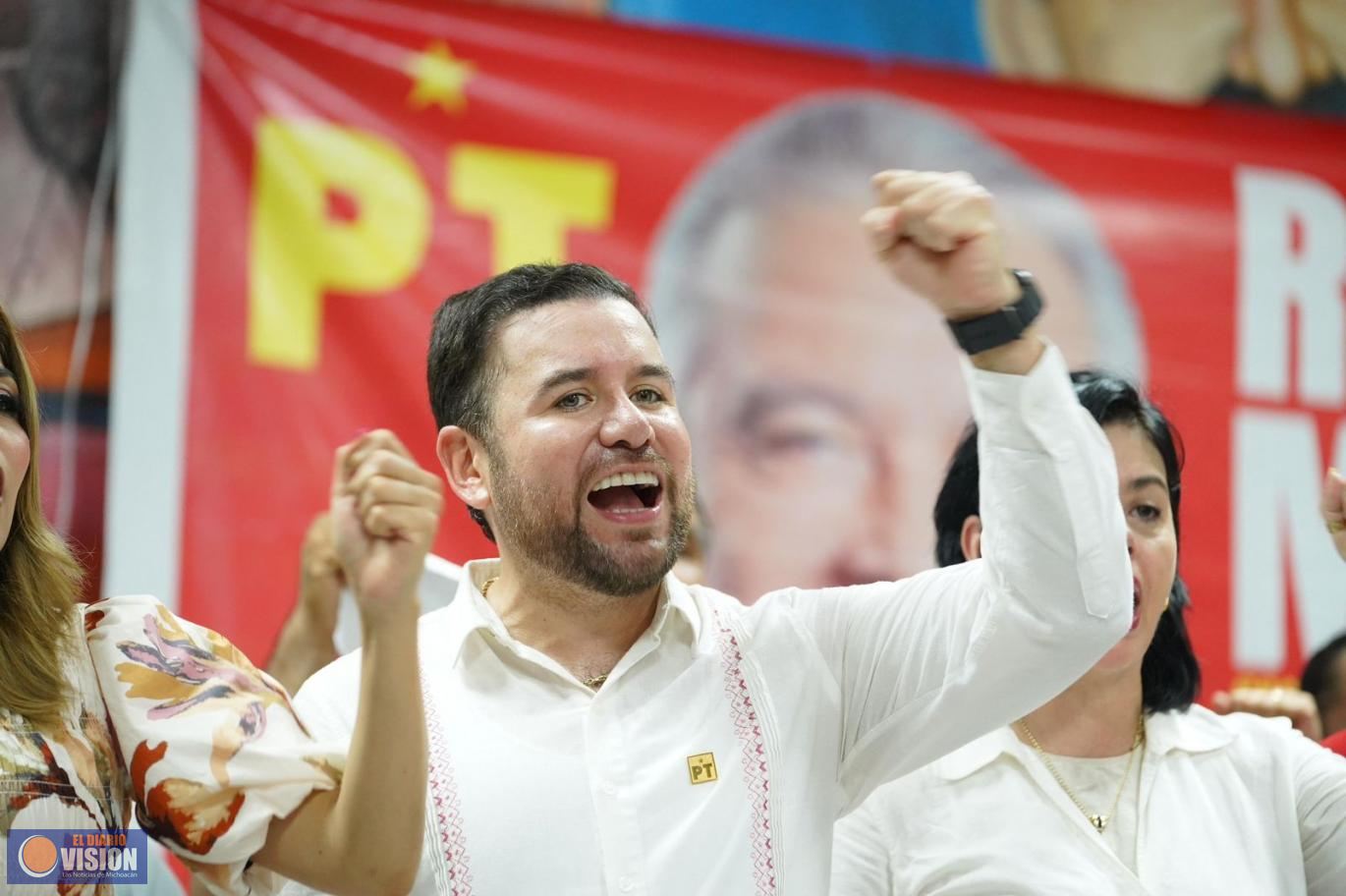 El PT en Michoacán está listo para acompañar a Morón en la siguiente encomienda: Reyes Galindo