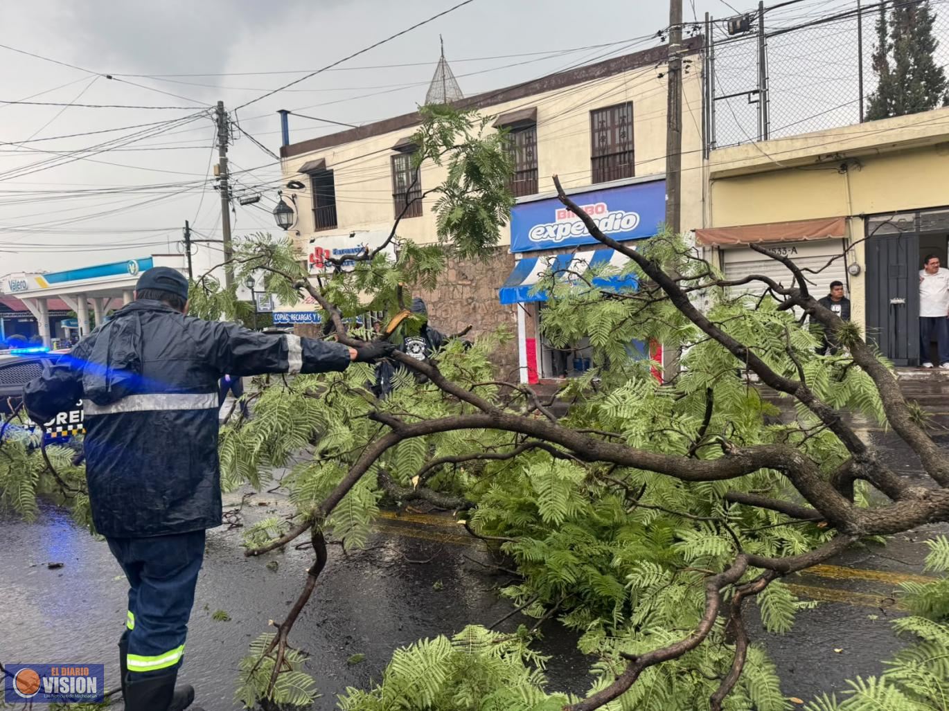 Atiende Gobierno de Morelia, contingencia provocada por lluvias