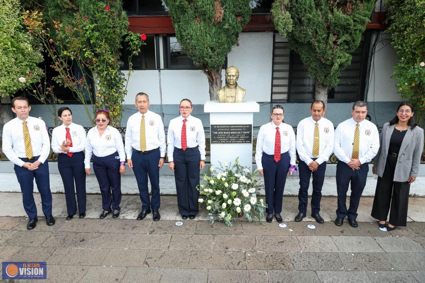 Que la autonomía siga siendo de la UMSNH, destaca Yarabí, al conmemorar el Natalicio de Morelos