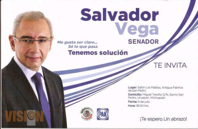 El Senador Salvador Vega Casillas presentará informe 