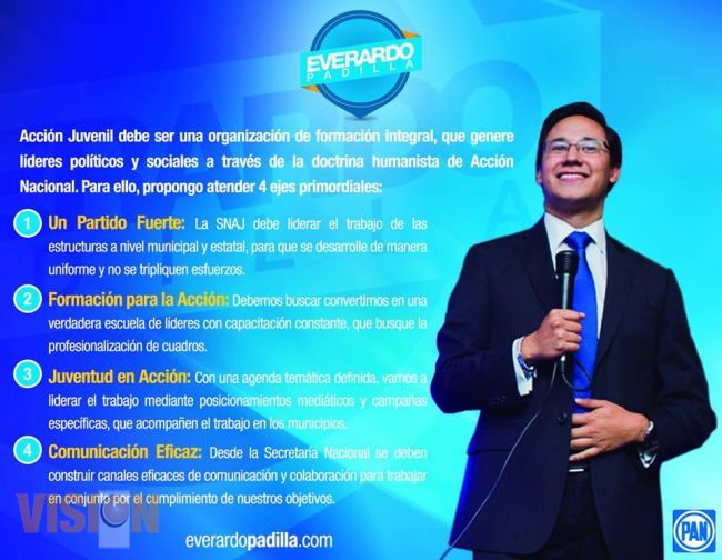 Everardo Padilla Camacho nuevo dirigente juvenil de Acción Nacional