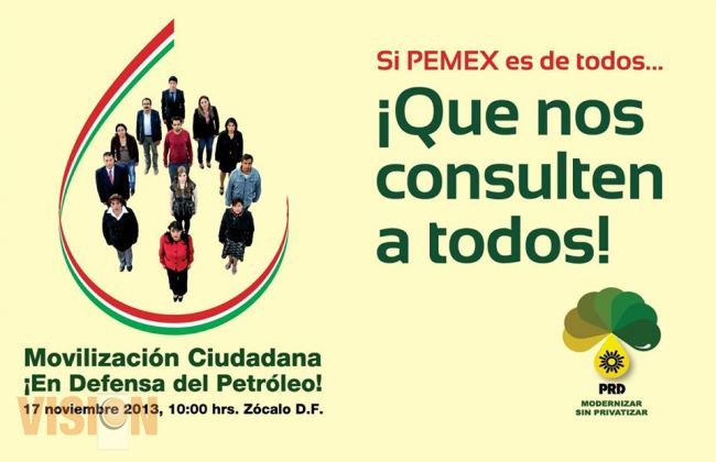 EL PRD se sumará a la movilización ciudadana en defensa del petróleo: Báez Ceja