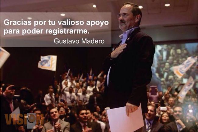 Gustavo Madero se registra como candidato por la dirigencia del PAN