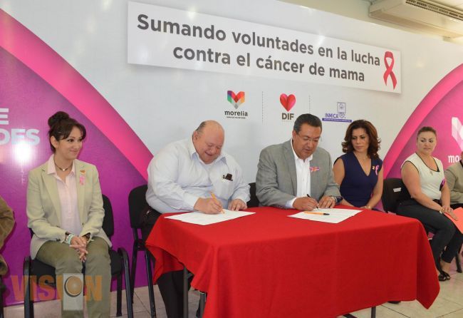 DIF Morelia y el Instituto Michoacano de Cancerología, firman convenio de colaboración.