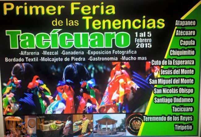 Tacícuaro sede de la Primer Feria de las Tenencias de Morelia.