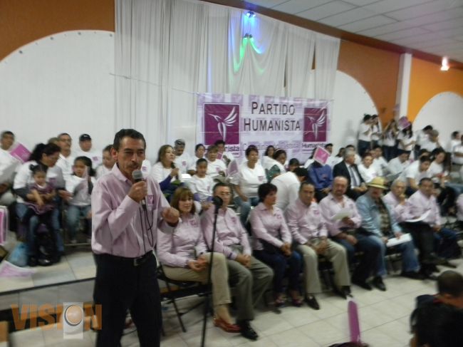 Partido Humanista presenta a sus precandidatos en Uruapan