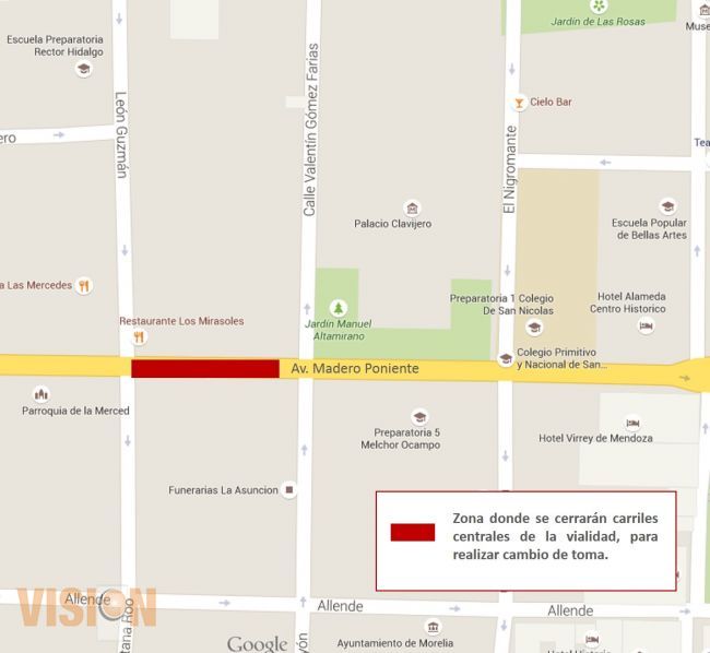 OOAPAS programa trabajos sobre avenida Madero poniente, tome sus precauciones 