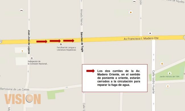Reparará fugas OOAPAS, cortarán circulación de la Av. Madero 