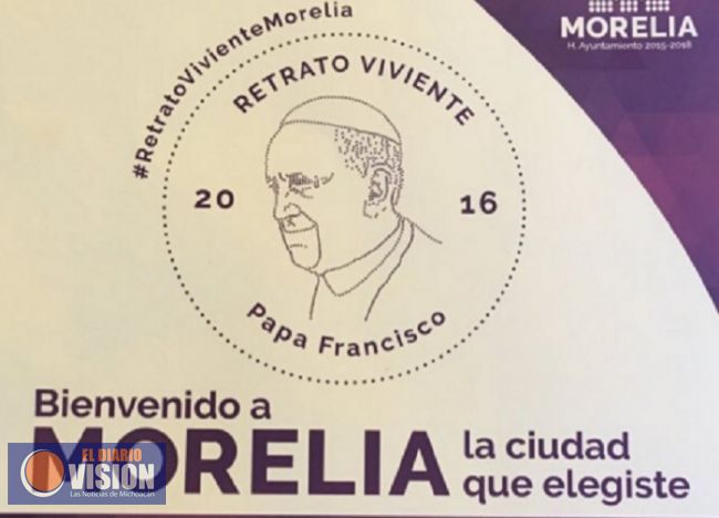 Morelianos formarán rostro de Papa Francisco a su llegada 