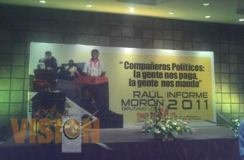 Rinde informe Legislativo, Raúl Morón 