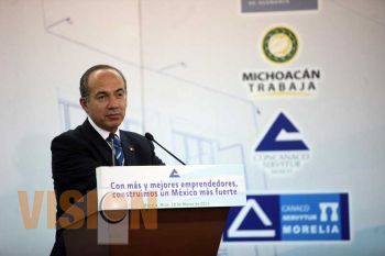 El Presidente Calderón inaugura el Centro Emprende en Morelia
