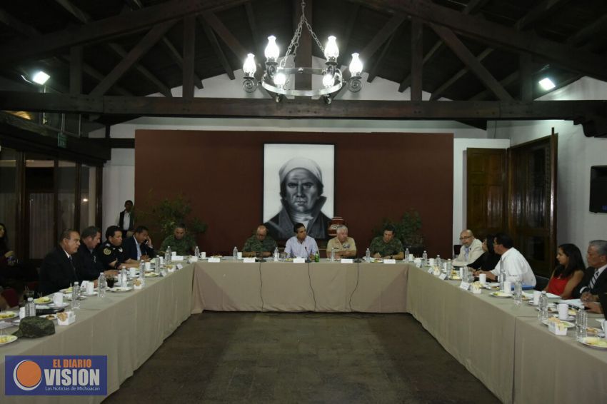 Revisa Grupo de Coordinación Michoacán tareas conjuntas para la seguridad