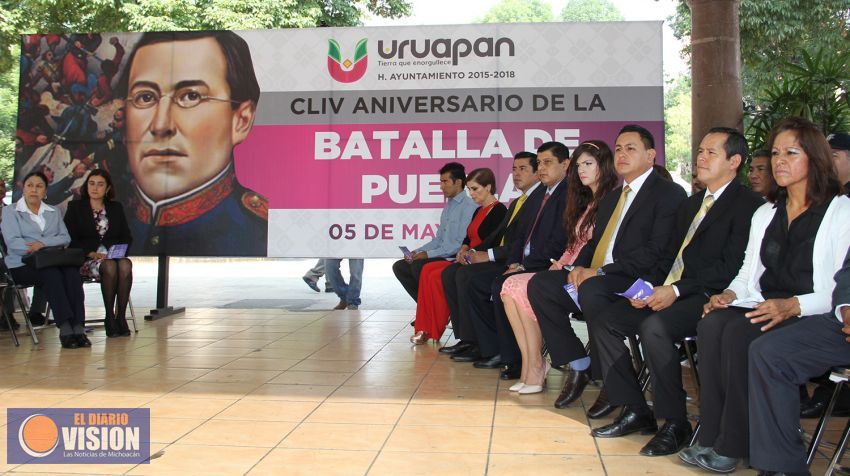 Víctor Manríquez encabezó en Uruapan conmemoración del 154 aniversario de dicho pasaje histórico