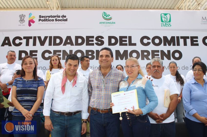 Se avanza en la reconstrucción del tejido social en Cenobio Moreno: Silvano Aureoles