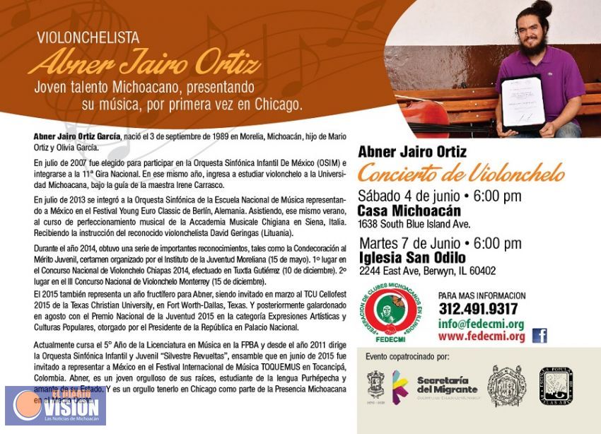 Clubes Michoacanos en Illinois invitan a estudiantes de la UMSNH, ofrecerán concierto