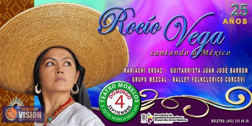 Rocío Vega conmemorará sus 25 años de trayectoria en concierto