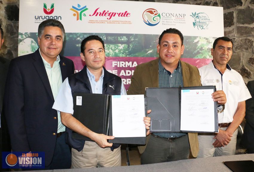 Firmaron convenio de administración del Parque Nacional el gobierno municipal y la Conanp