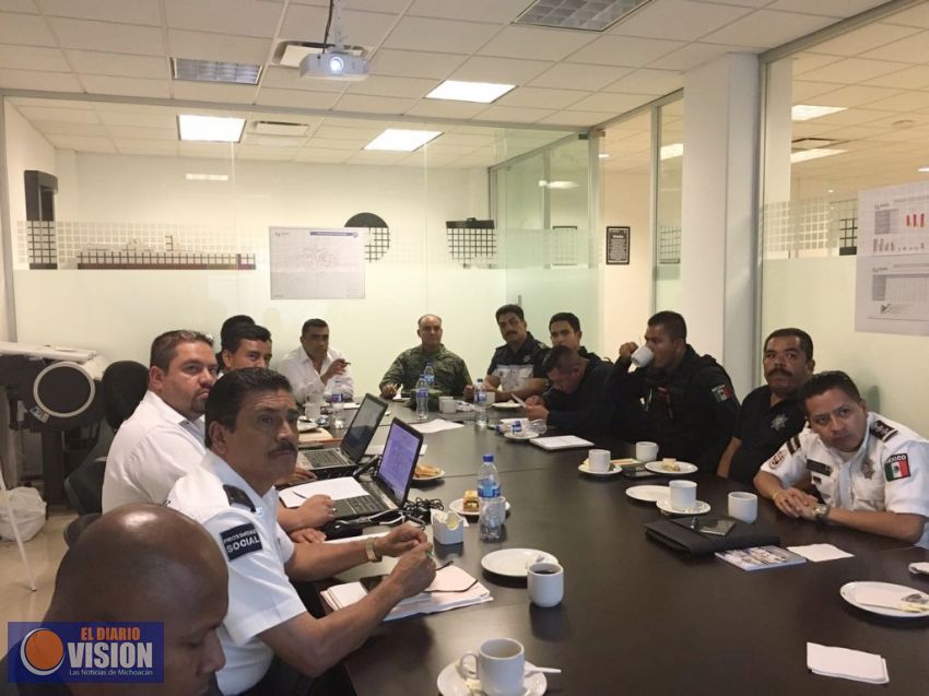Policía Michoacán, Sedena, PF y Unidad Morelia delinean estrategia de seguridad en Morelia