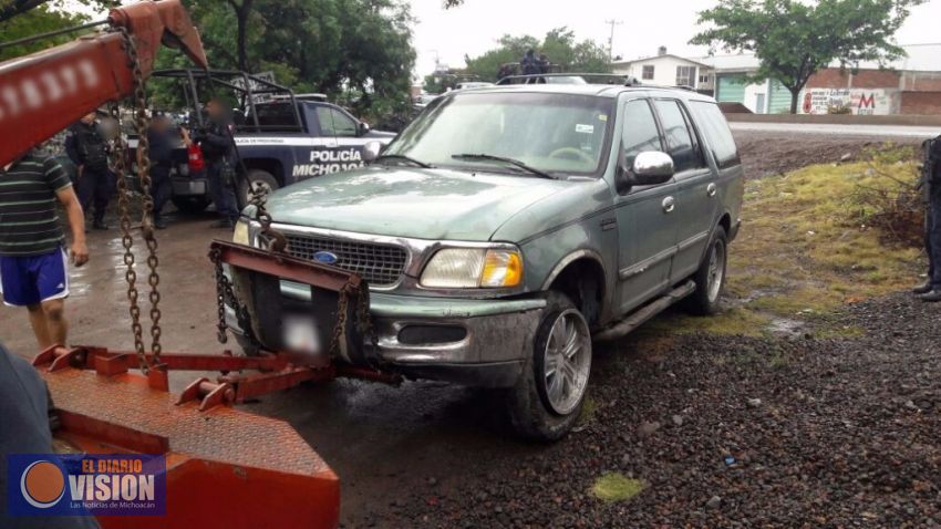 Asegura SSP vehículo presuntamente involucrado con tiroteo en Buenavista