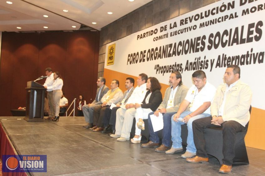 PRD Morelia trabajará con organizaciones sociales y populares, de cara al 2018