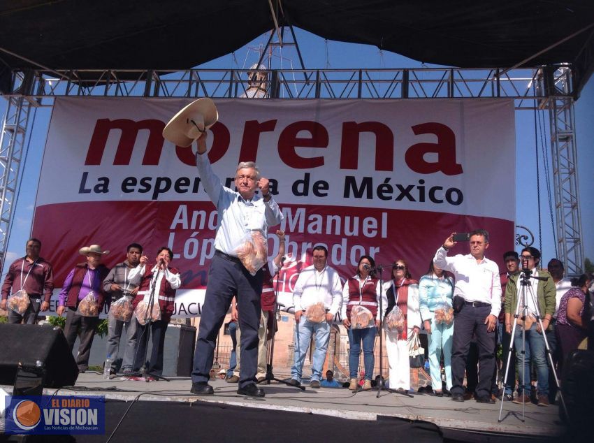 Obrador recorrió hoy  Zacapu, Zamora y Puruandiro