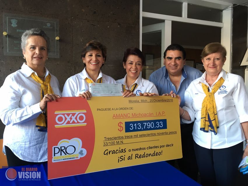 AMANC Michoacán recibe dinero del Redondeo OXXO 