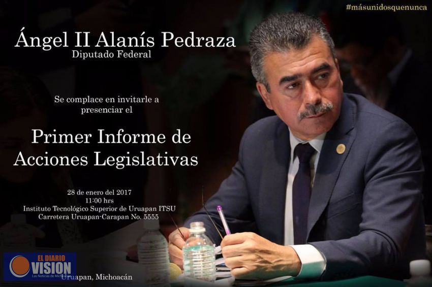 Ángel II Alanís rendirá su primer informe de labores legislativas 