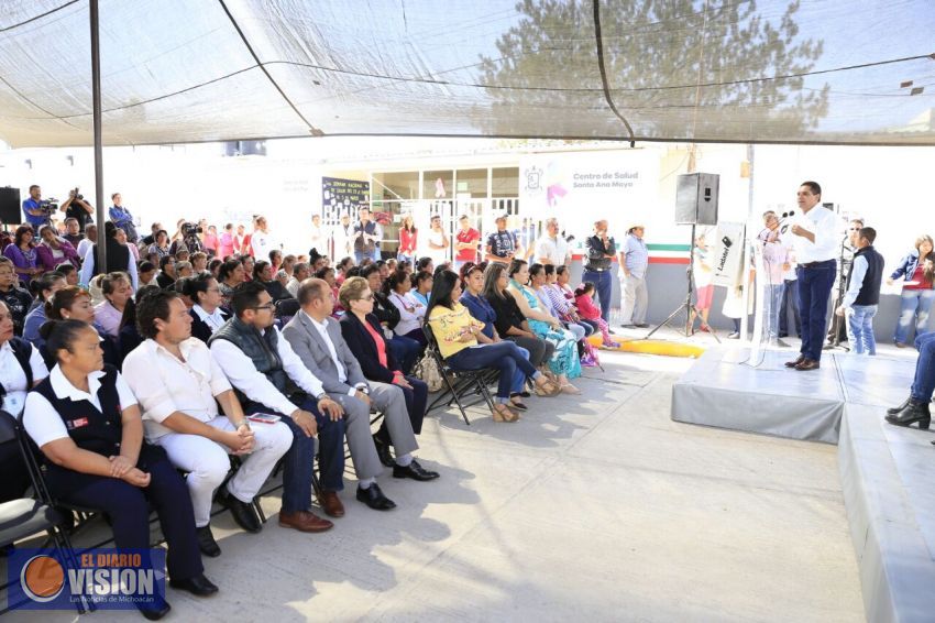 Inaugura Gobernador remodelación de Centro de Salud de Santa Ana Maya