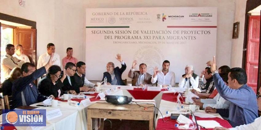 Validan proyectos 3x1 Migrante con sede en Erongarícuaro