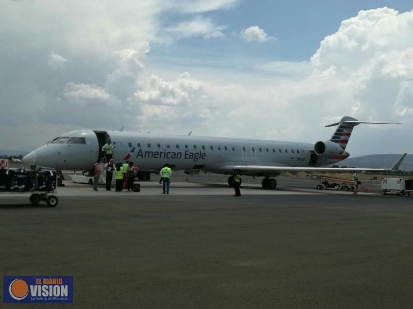 Llega a Morelia el nuevo avión Bombardier CRJ-900; Morelia-Dallas