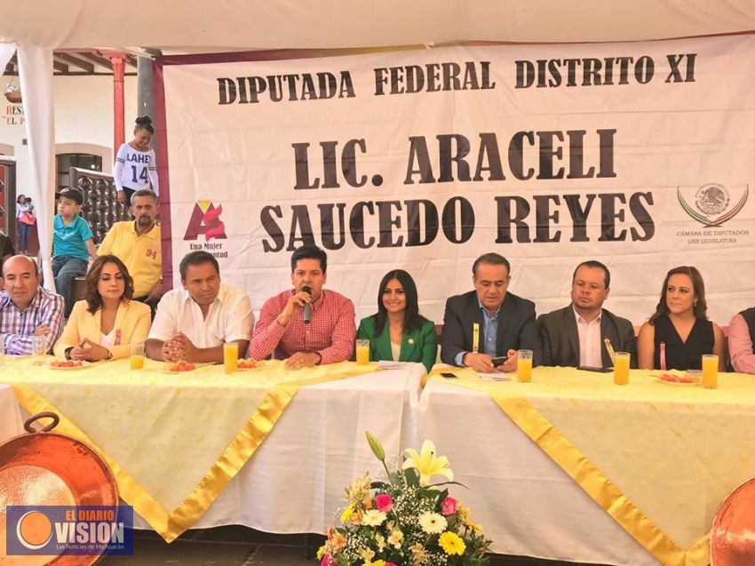 Araceli Saucedo Reyes, inaugura Oficina de Enlace Legislativo, en Salvador Escalante